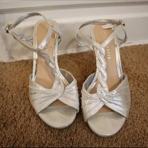 Kelly & Katie Silver Shimmer heels